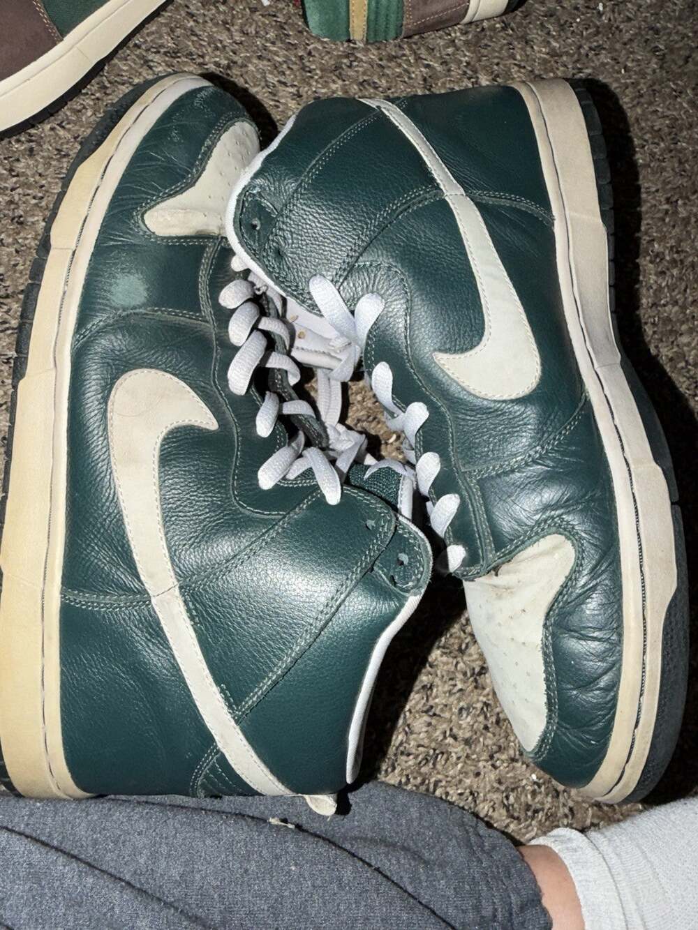 Size 13 - Nike Dunk Pro SB High Green Ghost